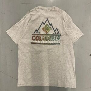 Grey Columbia outdoors tee with a relaxed fit